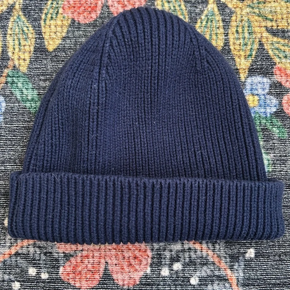 Gap Toddler Navy Blue Toddler Beanie Hat & Mittens Bundle, Size M/L